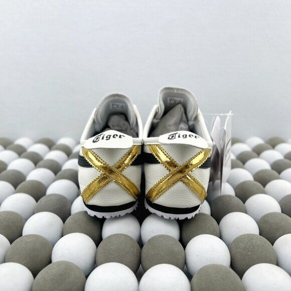 Onitsuka Tiger by Asics Mexico 66 White Black Gold Sneakers - Picture 4 of 5